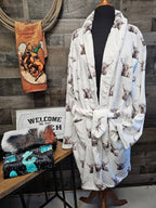 Silly Highland Cow Women's Western Bath Robe - Qu!rk Boutique