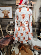 Highland Cow Women's Western Bath Robe - Qu!rk Boutique