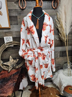 Highland Cow Women's Western Bath Robe - Qu!rk Boutique