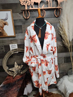 Highland Cow Women's Western Bath Robe - Qu!rk Boutique