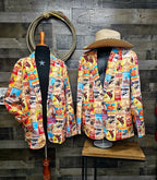 Baha Ranch Women's Vintage Rodeo Poster Blazer - Qu!rk Boutique
