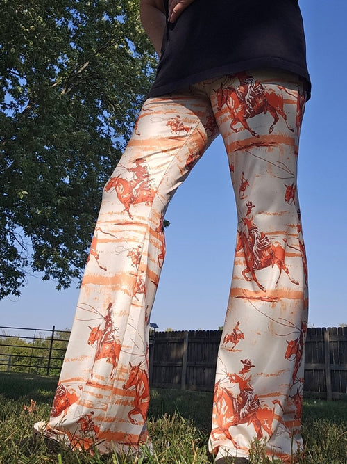 Baha Ranch Retro Western Flare Pants - Qu!rk Boutique