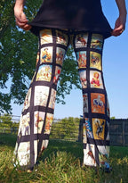 Baha Ranch Vintage Cowboy Collage Western Flare Pants - Qu!rk Boutique