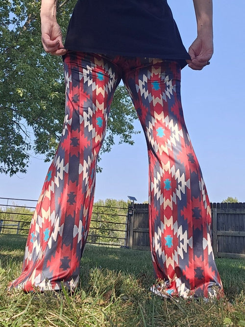 Baha Ranch Sedona Aztec Flare Pants - Qu!rk Boutique