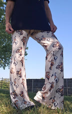 Baha Ranch Vintage Rodeo Cowgirl Flare Pants - Qu!rk Boutique