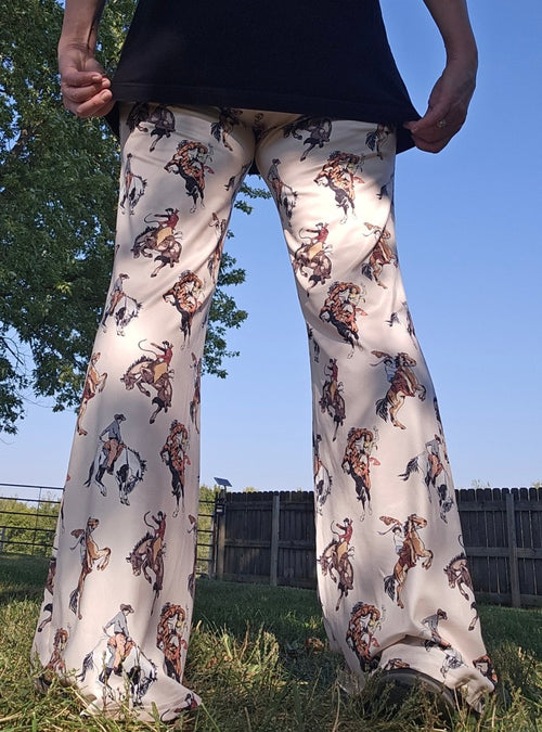 Baha Ranch Vintage Rodeo Cowgirl Flare Pants - Qu!rk Boutique
