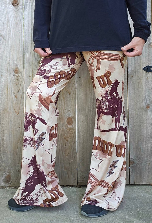 Baha Ranch Cowboy Ranch Flare Pants - Qu!rk Boutique