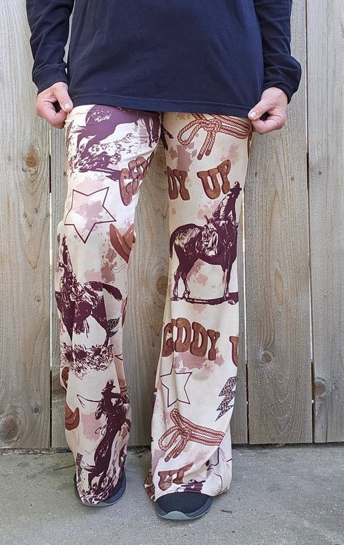Baha Ranch Cowboy Ranch Flare Pants - Qu!rk Boutique