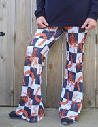 Baha Ranch Checkered Rodeo Flare Pants - Qu!rk Boutique