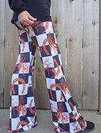 Baha Ranch Checkered Rodeo Flare Pants - Qu!rk Boutique