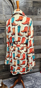 Baha Ranch Got My Boots Western Bath Robe - Qu!rk Boutique