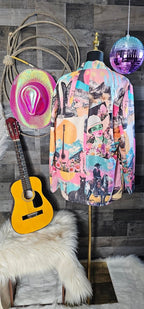 Baha Ranch Retro Pop Western Collage Blazer - Qu!rk Boutique
