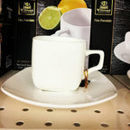 White 3 Oz | 90 Ml Coffee Cup & Saucer - Qu!rk Boutique
