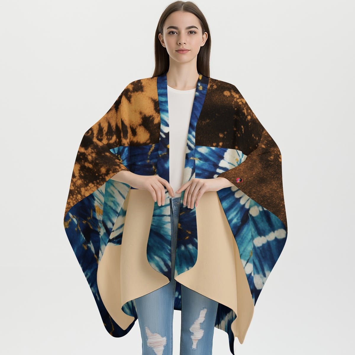 Bleached Shibori All-Season Soft Touch Shawl - Qu!rk Boutique