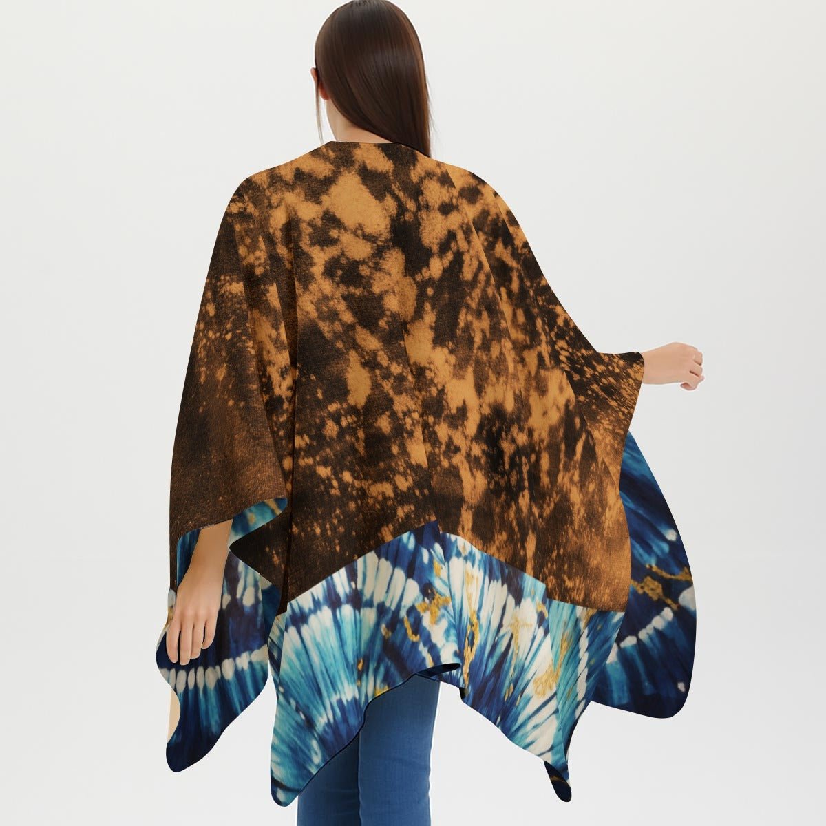 Bleached Shibori All-Season Soft Touch Shawl - Qu!rk Boutique