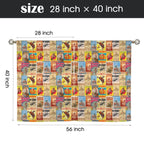 Vintage Rodeo Window Curtain 28"x40" (2-Piece) Made in America - Qu!rk Boutique
