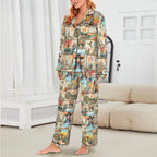 Baha Ranch Colores de Mexico Pictures of the Southwest Satin Pajamas - Qu!rk Boutique