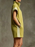 Striped Zip Front Short Sleeve Romper - Qu!rk Boutique