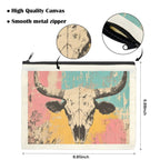 Baha Ranch Pop Western Skull Cosmetic Bag Pack of 5 Made in America - Qu!rk Boutique