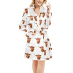 Highland Cow Women's Western Bath Robe - Qu!rk Boutique