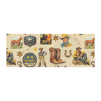 Baha Ranch Vintage Cowboy Collage Rug Runner Indoor 60" x 22" Made in America - Qu!rk Boutique
