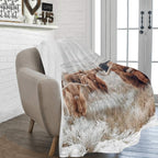 Highland Cow Throw Blanket Ultra-Soft Micro Fleece Blanket 60" x 80" Made in America - Qu!rk Boutique