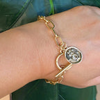 🧡 Celestial Link Chain Bracelet – Zodiac Edition - Qu!rk Boutique
