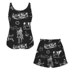 Baha Ranch Ranch Life Black Pajama Lounge Tank Shorts Set Made in America - Qu!rk Boutique