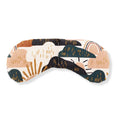 Artist-designed eye pillow with abstract earth-tone pattern, Qu!rk Boutique eco-friendly gift