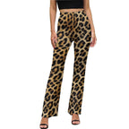 Baha Ranch Retro Pop Western Leopard Animal Print Flare Pants - Qu!rk Boutique