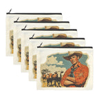 Cowboy Cattle Rancher pack of 5 Cosmetic Bags Made in America - Qu!rk Boutique