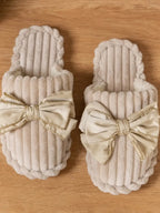 💙 Bow Embellished Indoor Slippers - Qu!rk Boutique