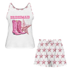 Baha Ranch Bridesmaid Pajama Lounge Tank Shorts Set Made in America - Qu!rk Boutique