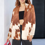 Baha Ranch Cowhide Print blazer - Qu!rk Boutique