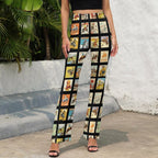 Baha Ranch Vintage Cowboy Collage Western Flare Pants - Qu!rk Boutique