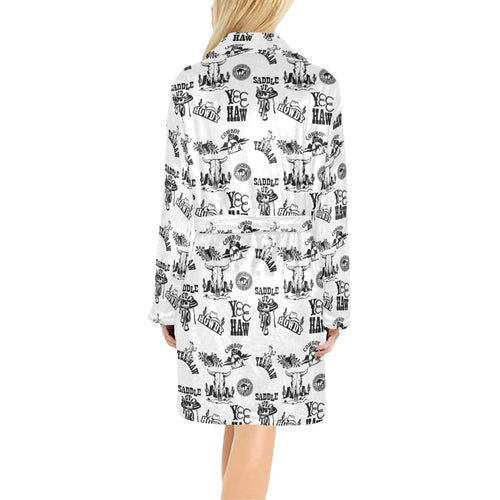 Baha Ranch Cowboy Print Women's Western Bath Robe - Qu!rk Boutique