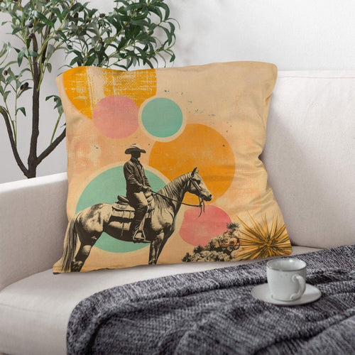 Baha Ranch Retro Pop Western Lost Cowboy Pillow Case Made in America - Qu!rk Boutique