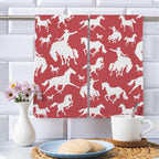 Red Rodeo Cowboy Set of 2 Dish Towels Made in America - Qu!rk Boutique