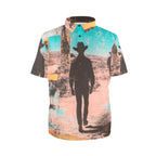 Baha Ranch Retro Pop Western Desert Cowboy Polo Shirt - Qu!rk Boutique