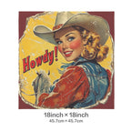 Baha Ranch Howdy Velvety Soft Pillow Case Made in America - Qu!rk Boutique