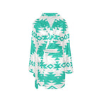 Turquoise Aztec Women's Western Bath Robe - Qu!rk Boutique