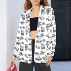 Baha Ranch Cowboy Print Women's Western Blazer - Qu!rk Boutique