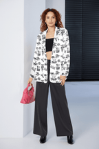 Baha Ranch Cowboy Print Women's Western Blazer - Qu!rk Boutique