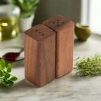 Salt & Pepper Shakers on an Acacia Wood Base - Qu!rk Boutique