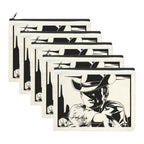 Baha Ranch Black White Cowboy Cosmetic Bag Pack of 5 Made in America - Qu!rk Boutique