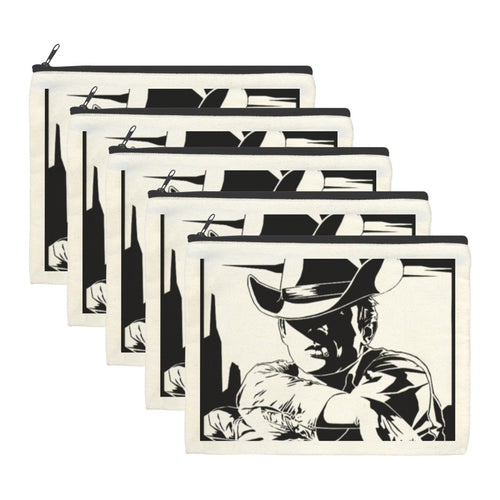 Baha Ranch Black White Cowboy Cosmetic Bag Pack of 5 Made in America - Qu!rk Boutique