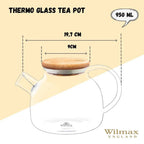 Thermo Glass Teapot 32 Fl Oz | High temperature and shock resistant - Qu!rk Boutique