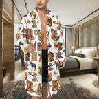 Cowboy Collage Western Men's Bath Robe - Qu!rk Boutique