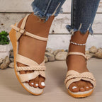 Open Toe Wedge Sandals - Qu!rk Boutique