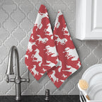 Red Rodeo Cowboy Set of 2 Dish Towels Made in America - Qu!rk Boutique